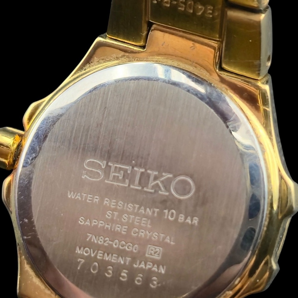 Seiko Coutura Gold Women's Watch with Crystal Details - Picture 5 of 6